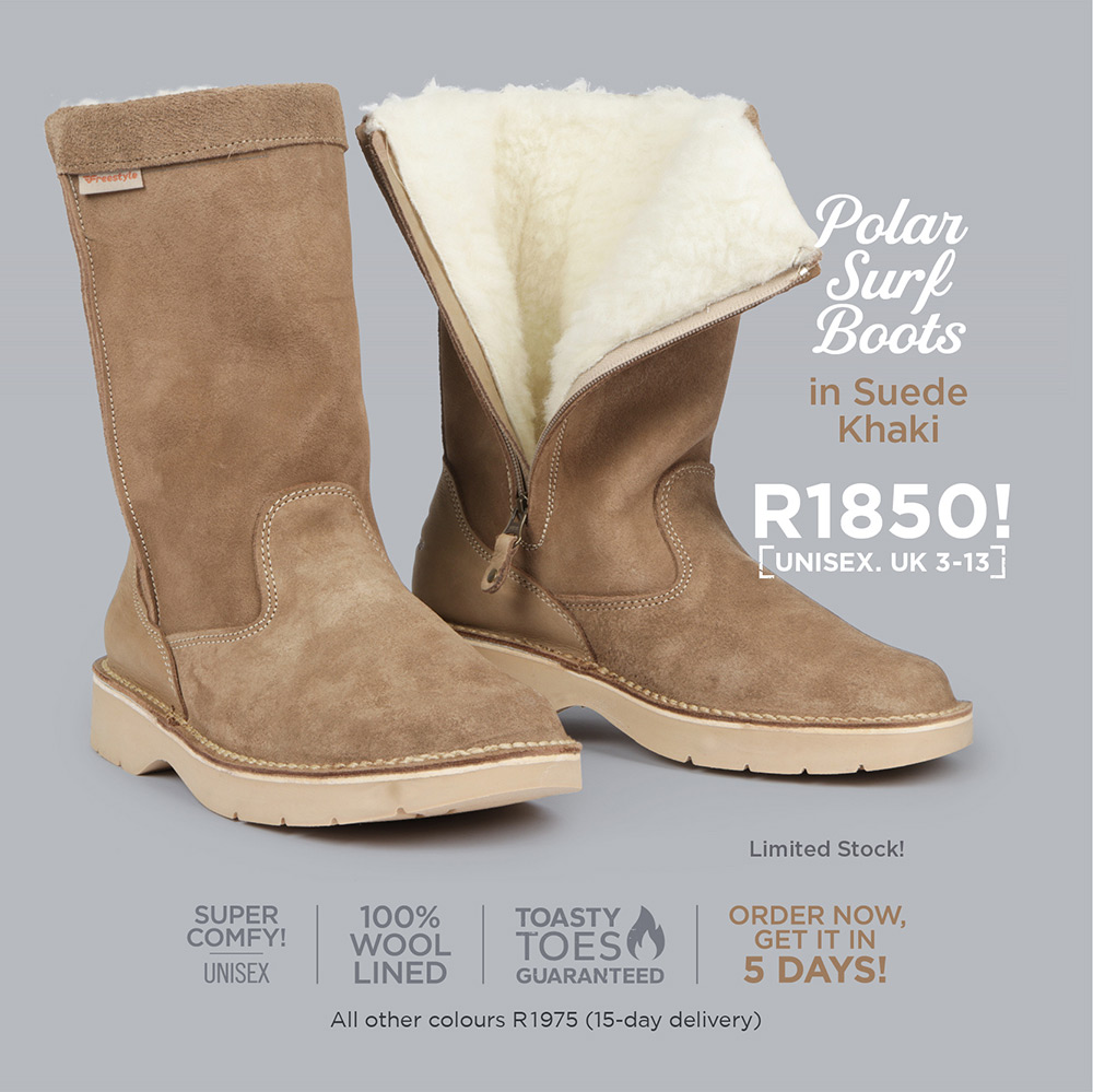 Polar Surf Boots in Suede Khaki - R1850