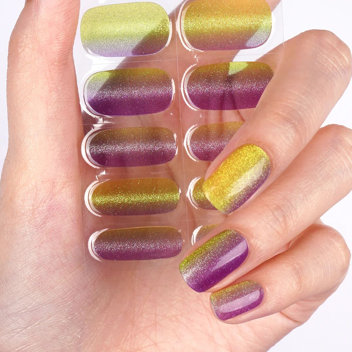 Sunset Shimmer Semi-Cured Gel Nail Strips | Lavender Breeze - 2624