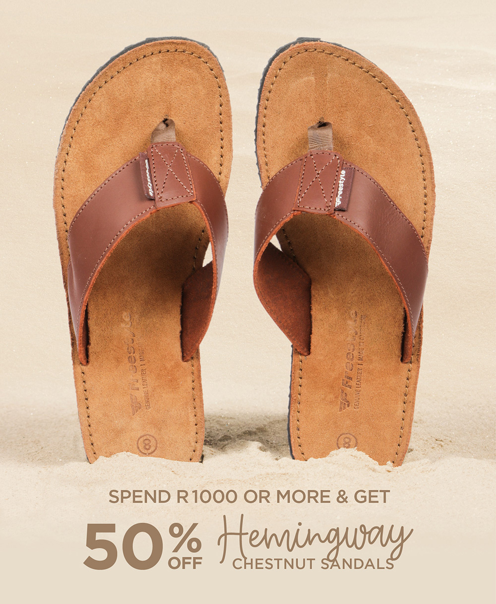 Spend R1000 or more & get 50% OFF Hemingway Chestnut Sandals